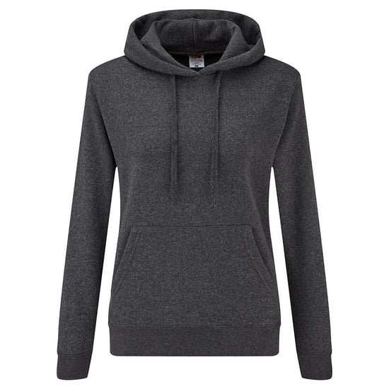 Fruit of the Loom Klassieke Dames Fit Sweatshirt Met Capuchon (Donker Heather) - Image 1
