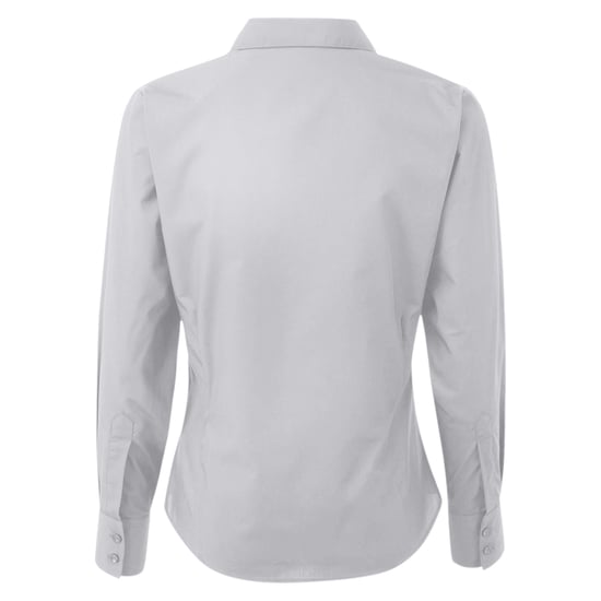 Premier Dames/Dames Popeline Blouse met Lange Mouwen (Zilver) - Image 2
