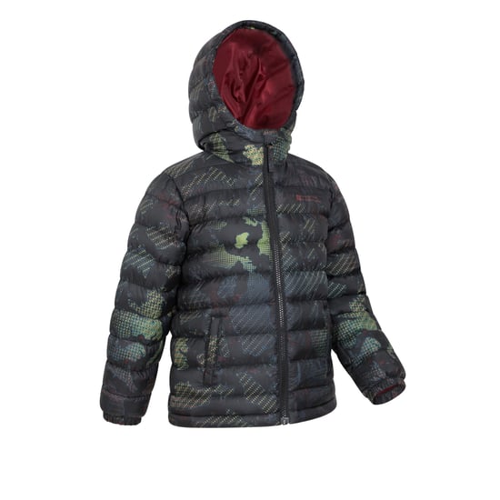 Mountain Warehouse Kinder/Kids Seizoenen gewatteerde jas met patroon (Jet Zwart) - Image 4