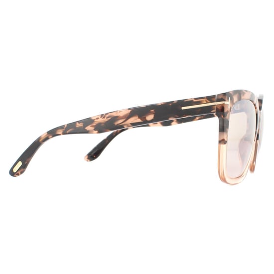 Tom Ford Zonnebril Amarra FT0502 55G Roze Havana Bruin Mirror - Image 4