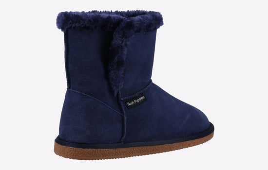 Hush Puppies Ashleigh Imitatiebont Dames Marine Pantoffels - Image 3