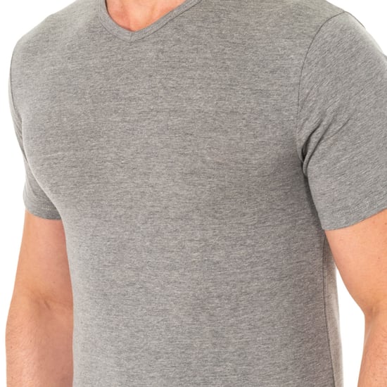 Men's short sleeve V-neck T-shirt A040X