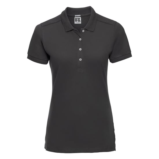 Russell Dames/Dames Stretch Fitted Poloshirt (Zwart) - Image 1
