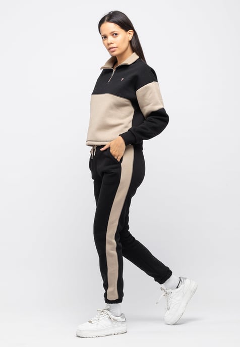 Tom Barron Ladies Floral Embroidered Half-Zip Tracksuit