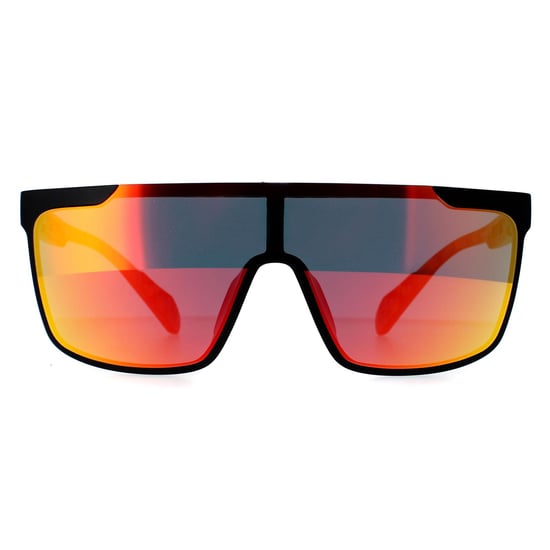 Adidas Shield Mens Matte Black Orange Camo Contrast Mirror Red SP0020