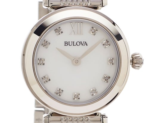 Bulova Womens Bulova 96S167 Ladies Diamond  Set Bracelet Watch