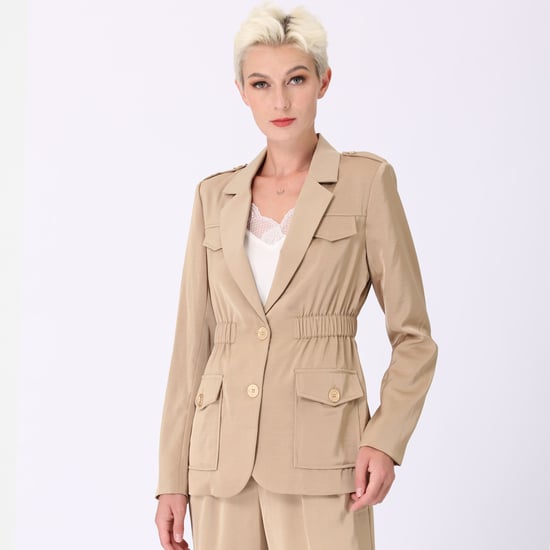 Safari blazer met gather taille - Image 1