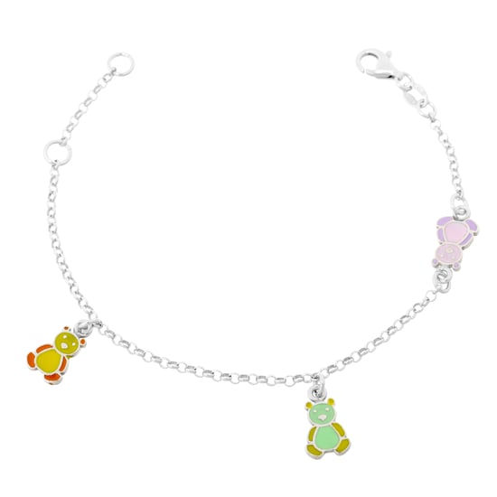 Orphelia 'Bear' Child's 925 Sterling Silver Set: Bracelet + Earrings - Silver SET-7140/GR