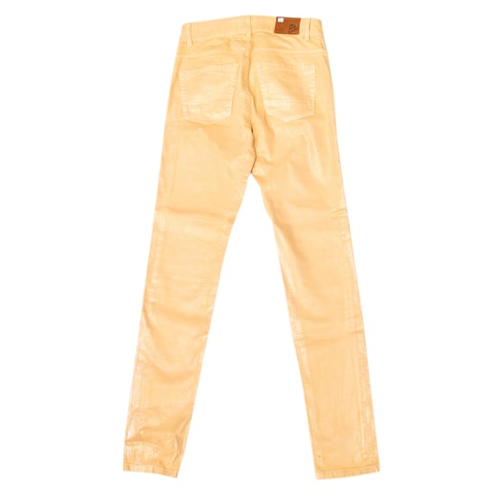 Shiny stretch pants with skinny-cut hems JWT010 woman