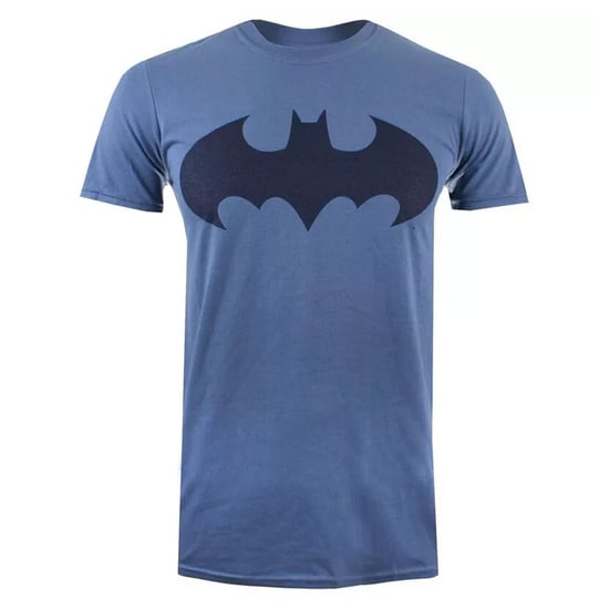 DC Comics Mono Batman Logo Heren Blauw T-Shirt - Image 1