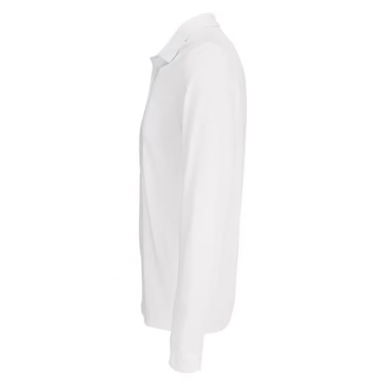 SOLS Unisex poloshirt met lange mouwen van katoen voor volwassenen (Wit) - Image 3