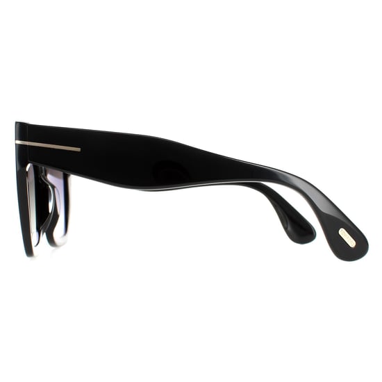 Tom Ford Square Womens Shiny Black Smoke Gradient FT0939 Phoebe