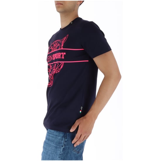 Plein Sport Tigerhead Bold Logo Navy Blue T-Shirt