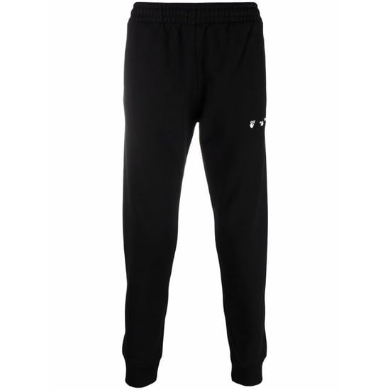Off-White OW Logo Short Cuffed Black Sweatpants