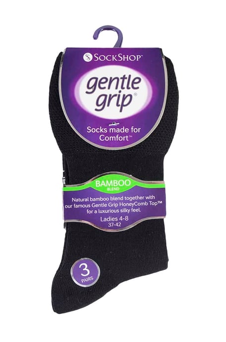 6 stuks sokken zonder elastiek bamboesokken met zachte grip voor dames - SOLRM31 - Image 2