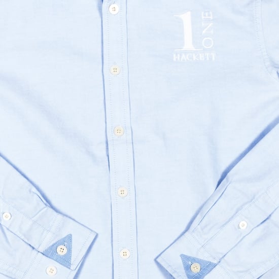 Boy's long-sleeved shirt with lapel collar HK301005