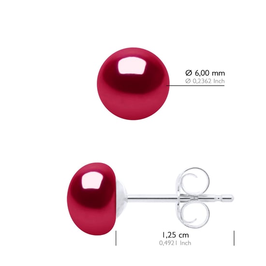 Oorbellen van Zilver 925 en Echte Cultuur Zoetwaterperlen Knop 6-7 mm - Image 2