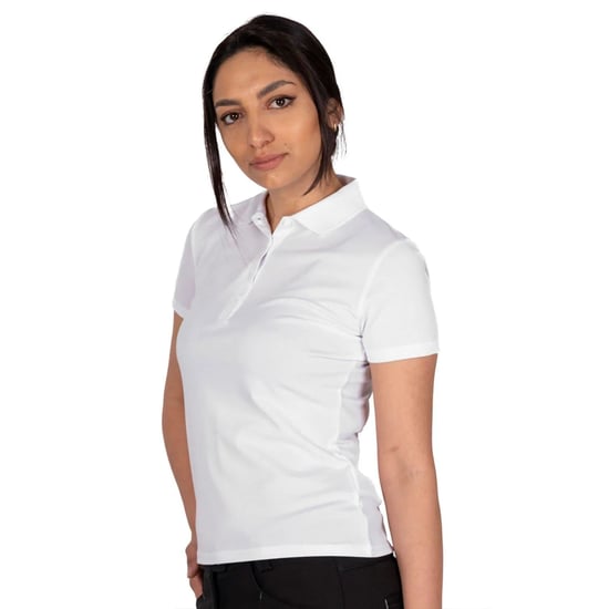 Island Green Dames/Dames Klassiek Micro Pique Golf Poloshirt (Wit) - Image 3