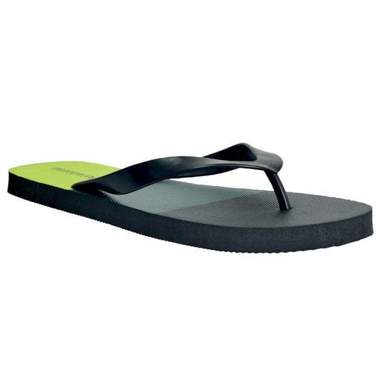 Regatta Heren Bali teenslippers met gekleurd blok (Helder kiwi/zwart) - Image 1