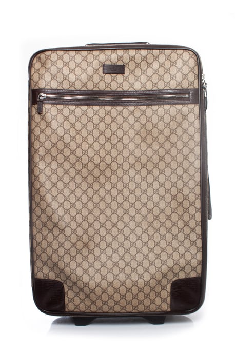 GG canvas koffer in bruin - Image 1