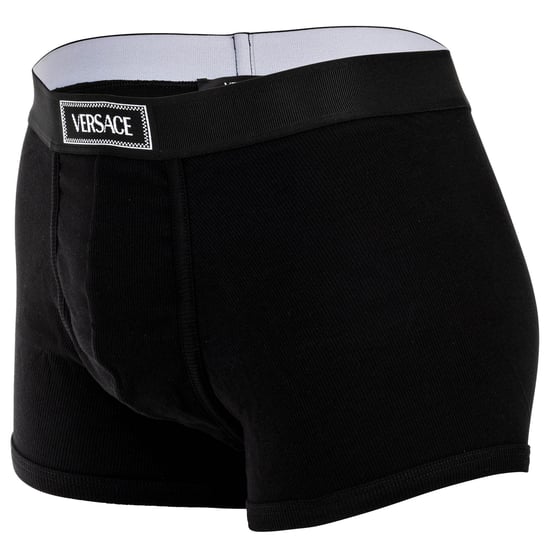 Versace Korte Trunk Tex Ribbekatoenen Boxershorts - Image 3
