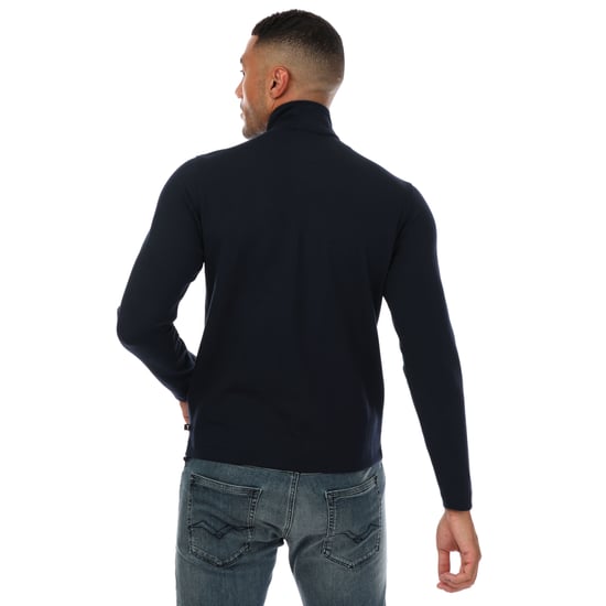 Men's Ted Baker Veller Slim Fit Half Zip Sweatshirt in Navy