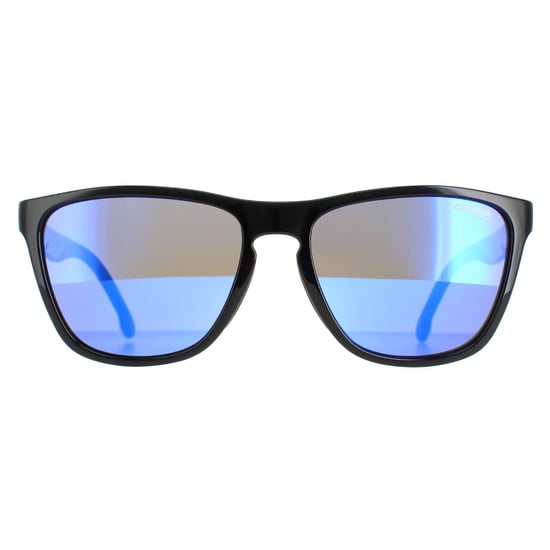 Carrera Square Unisex Black Blue Blue Mirror 8058/S