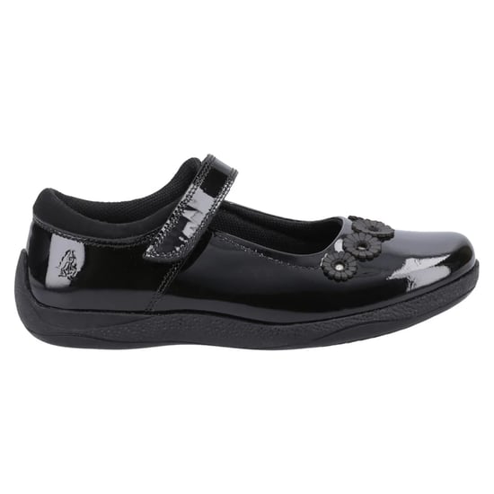 Hush Puppies Meisjes Christina Leren Schoolschoenen (Zwart octrooi) - Image 1