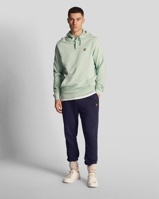 Lyle & Scott Men's Pullover Hoodie in Green