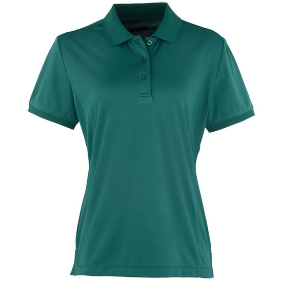 Premier Dames/dames Coolchecker korte mouw Pique Polo T-Shirt (Fles) - Image 1