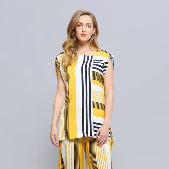 Long Stripe Print Game Top - Image 1