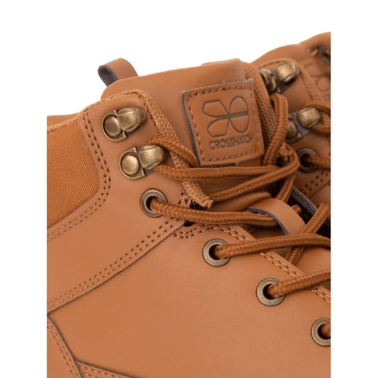 Crosshatch Heren Staiger Leren Trainers (Bruin) - Image 3