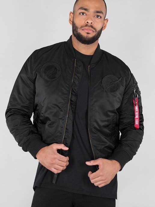 Alpha Industries Heren MA-1 VF NASA Bomberjack in Zwart - Image 1