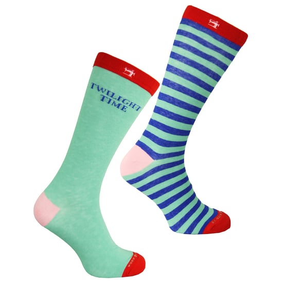 Scotch & Soda 2-Pack Heren Groen/Blauw Bedrukte Sokken - Image 1