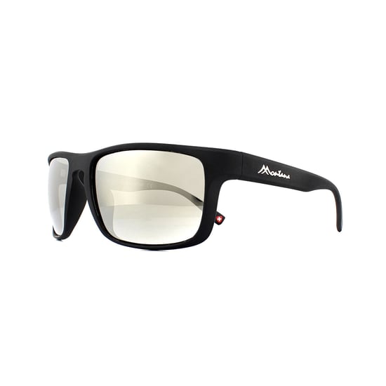 Montana Sunglasses SP314B Black Rubber Revo Silver Mirror Polarized