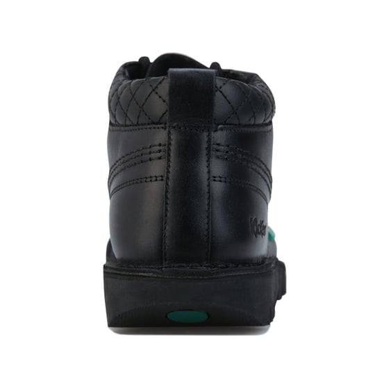 Women's Kickers Kick Mid Quilt Leather Shoes in Black