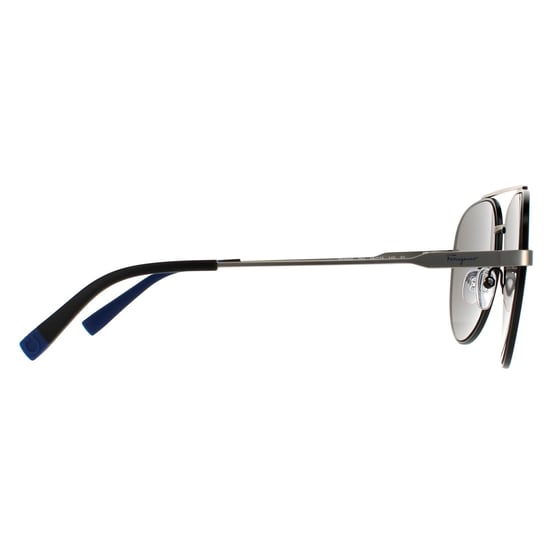 Salvatore Ferragamo zonnebril SF204S 001 Black Matte Dark Ruthenium Flash Blue Sky - Image 4