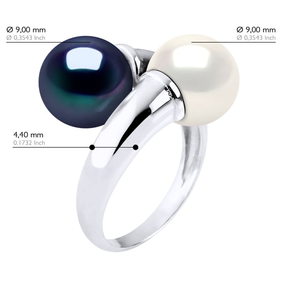 Ring Jij & Ik Bulk - 2 Echte Cultuurzoetwaterparels Rond 9-10 mm - Image 2