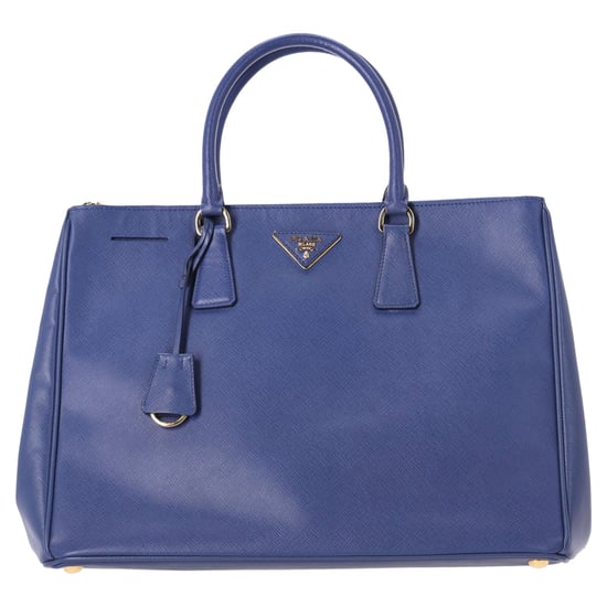 Prada Large Galleria Hand Bag in Blue Saffiano Leather - Image 1