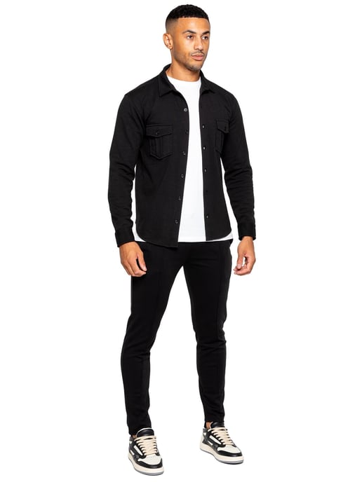 Enzo | Heren Overhemd Trainingspak Set - Zwart - Image 1