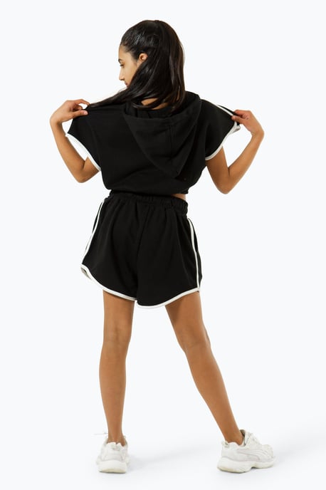 Hype Girls Black Script Shorts