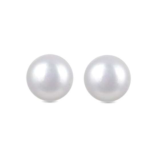 Luxenter Essential Oorbellen in 925 Sterling Zilver en Witte Parel afgewerkt in 18 karaat geel goud - Image 1
