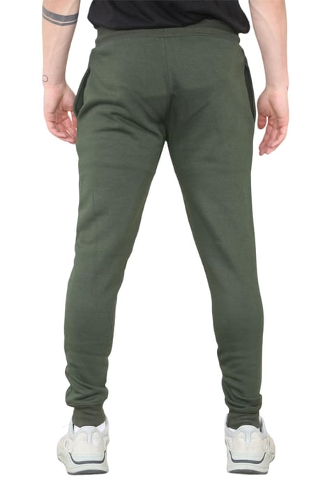MYT Heren trainingspak met ronde hals en geborduurd logo in kaki - Image 6