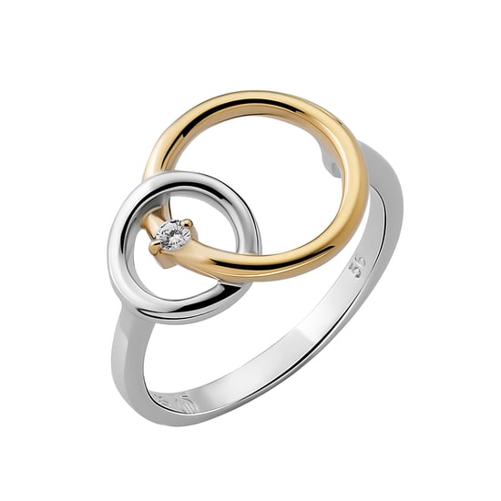 Orphelia Dames 925 Sterling Zilveren Ring - Zilver/Goud ZR-7503/1 - Image 2