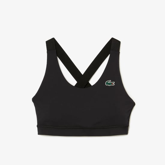 Women's Lacoste Sport Cross Strap Sports Bra in Black
