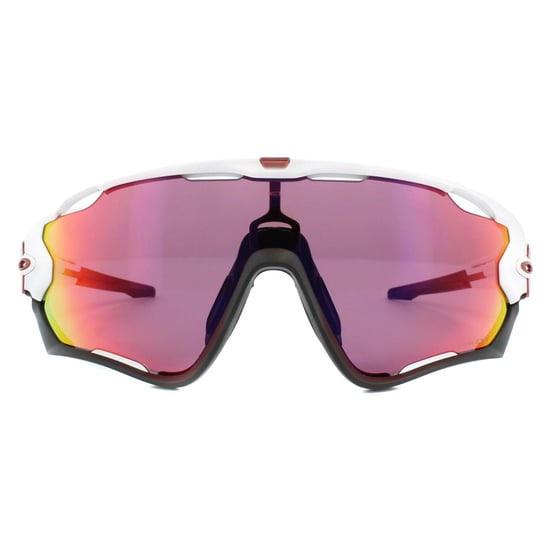 Oakley Wrap Mens Polished White Prizm Road Sunglasses