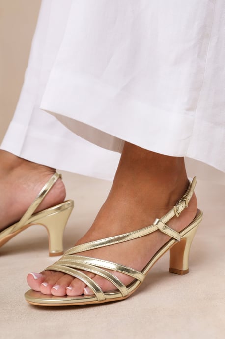 Wheres That From Womens 'Mykonos' Wide Fit Mutli Strap Slingback Low Block Heel
