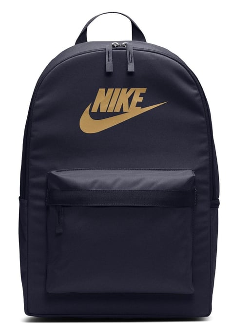 NIKE Unisex Heritage Rugzak - 2.0 Tas Zwart met Goud Logo - Image 1