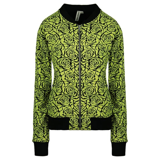 Vans Off The Wall Long Sleeve Zip Up Printed Womens Yellow Track Jacket V2YRD2P