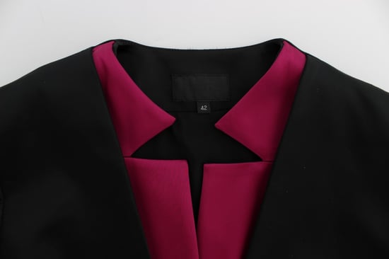 Exte Vrouwen Zwart Roze Stretch Blazer Jasje - Image 6